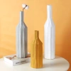 Morandi ceramic vases, Nordic ornaments, decorative items, bamboo strip pattern flower arrangements, handicrafts, model rooms, home furnishings details Picture